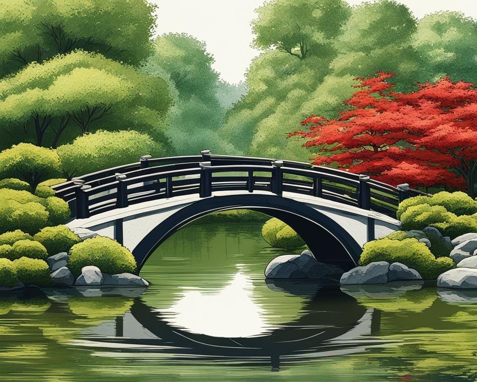 Japanse Tuin Hasselt: Rode Brug