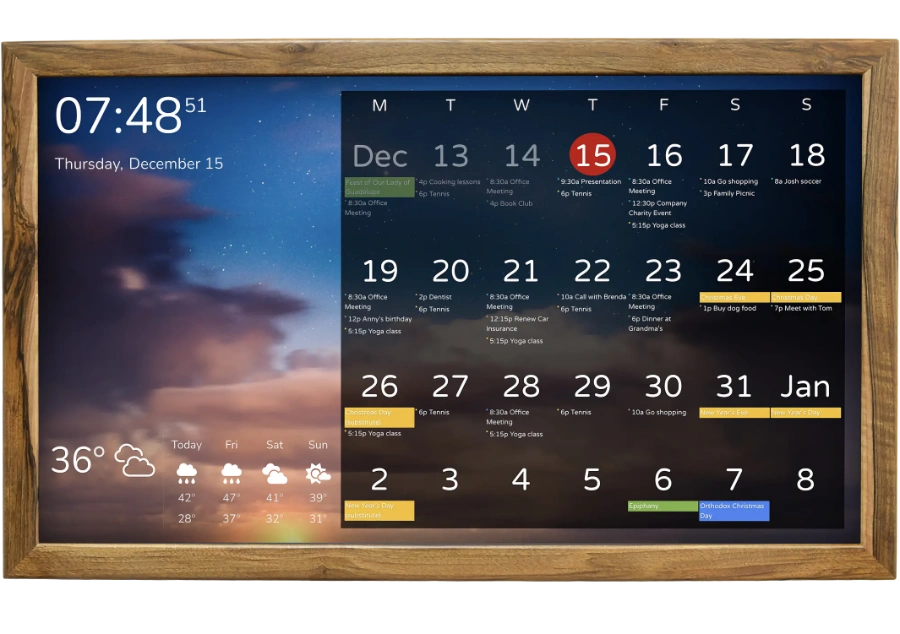 touchscreen kalender