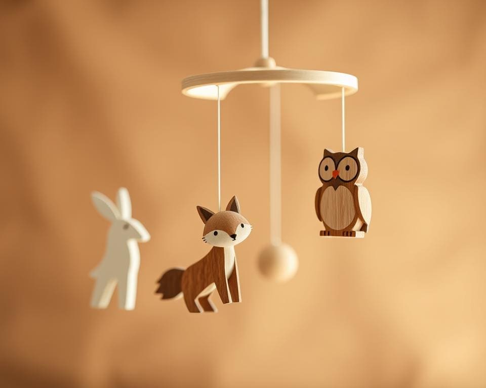 mobile bébé bois